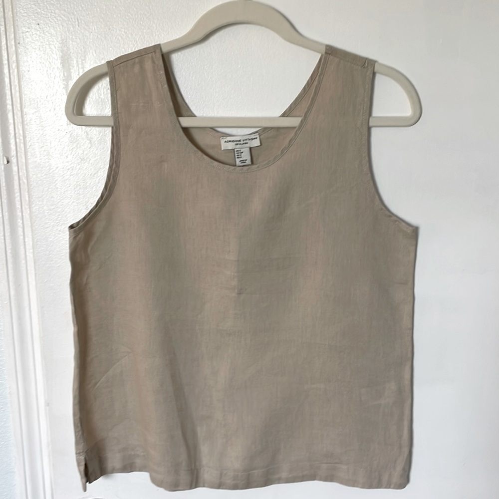 Adrienne Vittadini 100% Linen tank SZ Small